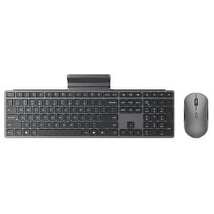 Kit tastatura si mouse Wireless LENOVO 700, USB, Bluetooth, Layout US INT, gri