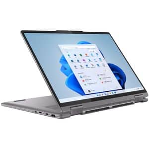 Laptop 2 in 1 LENOVO Yoga 7 14AHP9, AMD Ryzen 7 8840HS pana la 5.1GHz, 14" WUXGA Touch, 16GB, 1TB, AMD Radeon, Windows 11 Home, Arctic Grey