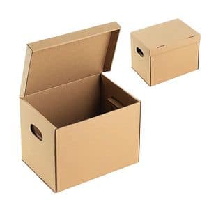 Cutie carton cu capac, maro, 25 x 34 x 26 cm