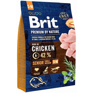 Hrana uscata pentru caini BRIT Premium by Nature, Senior, Pui, 3 kg