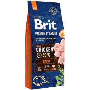 Hrana uscata pentru caini BRIT Premium by Nature Sport, Adult, Pui, 15 kg