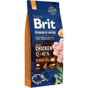 Hrana uscata pentru caini BRIT Premium by Nature, Senior, Pui, 15 kg