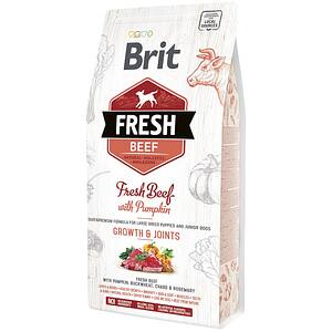 Hrana uscata pentru caini BRIT FRESH, Junior, Vita si Dovleac, 2.5 kg