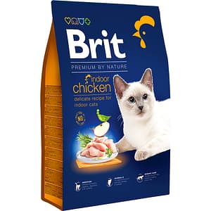 Hrana uscata pentru pisici BRIT Premium by Nature Indoor, Adult, Pui, 8 kg