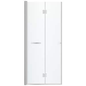 Usa dus pliabila GOODHOME, aluminiu, sticla transparenta, 90x195 cm, crom