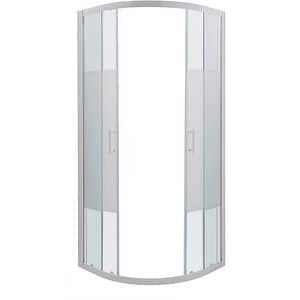 Cabina dus standard GoodHome Onega, semirotunda, 80 x 80 x 190 cm, sticla securizata 5mm, profil argintiu