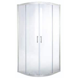 Cabina de dus COOKE & LEWIS Onega, semirotunda, 80 x 80 x 190 cm, sticla securizata 5mm, profil crom