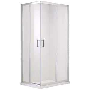 Cabina de dus COOKE & LEWIS Onega, patrata, 90 x 90 x 190 cm, sticla securizata 5mm, profil crom