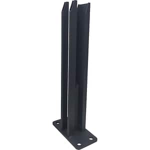 Baza pentru fixare gard Neva, KLIKSTROM, 40 x 15 x 7.7 cm, otel, negru