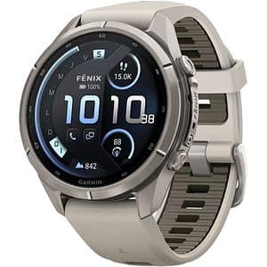 Smartwatch GARMIN Fenix 9 Pro, 43mm, AMOLED, InReach, Android/iOS, Sapphire, Titan, Gray/Dark Sandstone
