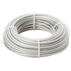 Cablu otel galvanizat DIALL, 2.5mm x 20m, 7x7, invelis PVC, argintiu