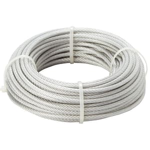 Cablu otel DIALL, 5mm x 10m, invelis PVC, argintiu