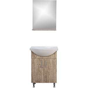 Set mobilier baie SANITOP Bella, 57 x 44.4 x 82 cm, stejar