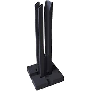 Baza pentru fixare gard Neva, KLIKSTROM, 40 x 15 x 15 cm, otel, negru