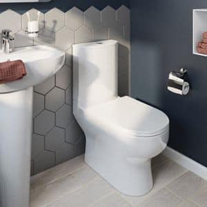 Set vas WC si rezervor GOODHOME Cavally, montare pe pardoseala, ceramica, 3/6 l, alb