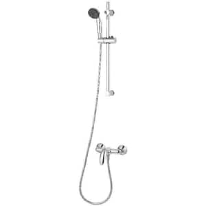 Set dus GOODHOME Blyth, cu deviator, 1 functie, crom