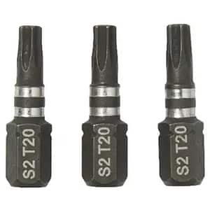 Biti hexagonali ERBAUER, T20, 25mm, 3buc, negru