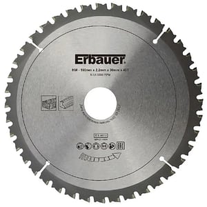 Disc circular multi Erbauer MD, 40T, 190 x 30 mm