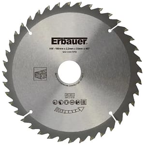 Disc circular pentru lemn Erbauer MD, 190 x 30 mm