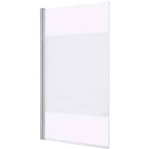 Paravan cada GOODHOME Calera, sticla securizata, 86.5 x 140 cm, alb