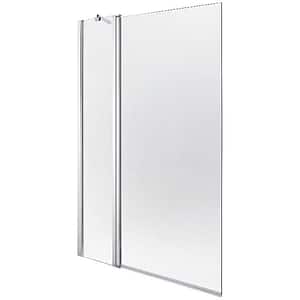 Paravan cada GOODHOME Calera, sticla securizata, 104.5 x 140 cm, transparent