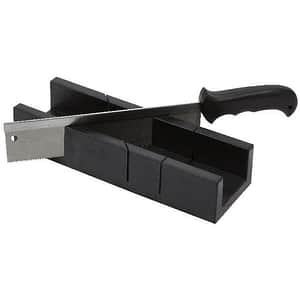 Suport fierastrau pentru taiere in unghi, 30 x 9 x 5.5 cm, otel, negru