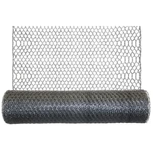 Plasa gard hexagonala galvanizata BLOOMA, 10 x 1m, otel, argintiu