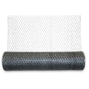 Plasa gard hexagonala galvanizata BLOOMA Mo1, 10 x 1m, otel, argintiu