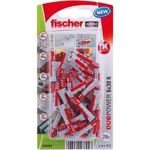 Set dibluri FISCHER DuoPower,  6 x 30mm, 28 bucati
