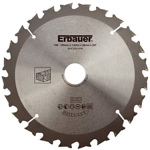 Disc circular pentru lemn ERBAUER, 165 x 20 mm