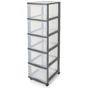 Organizator KONTOR, polipropilena, 38x30x105.5 cm, gri deschis