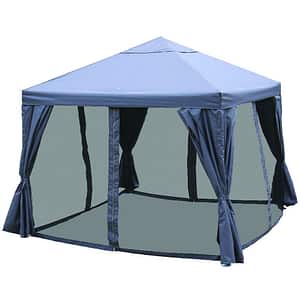 Pavilion terasa BLOOMA Preston, poliester, 300 x 300 x 288 cm, gri antracit