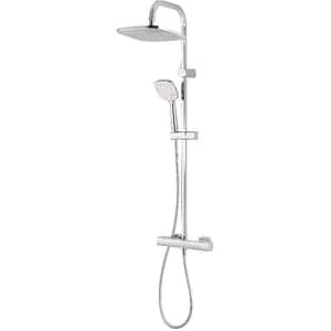 Sistem dus GOODHOME Teesta, termostat, 1 functie, argintiu