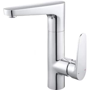 Baterie lavoar GOODHOME Cavally, inaltime 23.5 cm, alama, argintiu