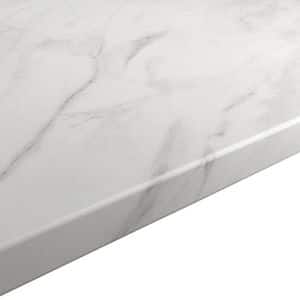 Blat bucatarie GOODHOME Agliata, PAL, 300 x 62 cm x 2.2 cm, alb marmura