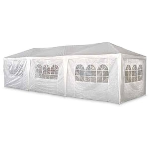 Pavilion terasa BLOOMA Skye Party, textilina, 300 x 893 x 266 cm, alb