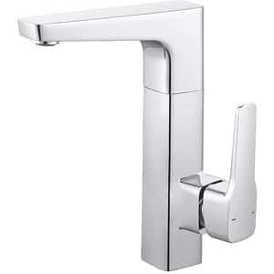 Baterie lavoar GOODHOME Teesta, inaltime 25.5 cm, alama, argintiu