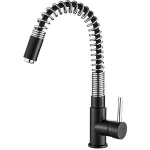 Baterie bucatarie Cooke & Lewis Farin, pipa flexibila, alama, negru