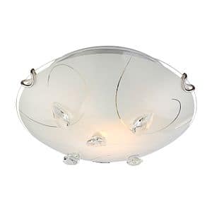 Plafoniera LED, 1 x 60 W, nichel, metal si sticla  Globo Alivia