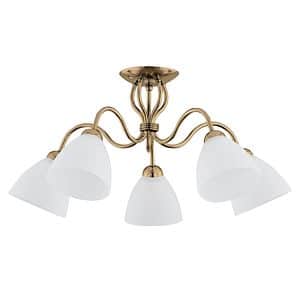 Lustra, Auriu, 300 W, 5 x E27   Ariel