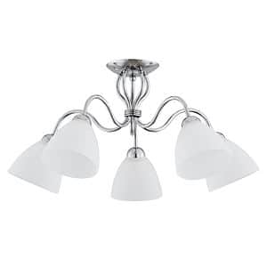 Lustra, Argintiu, 60 W, 5 x E27  Alfa Ariel