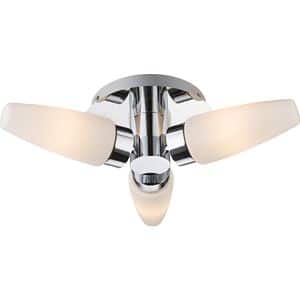 Plafoniera, 3 x 25 W, crom, metal si sticla  Globo Piton