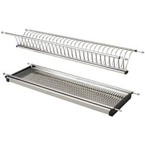 Suport vesela GOODHOME Pebre, 80 x 25 x 12.5cm, otel, argintiu