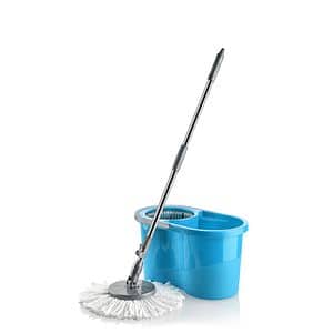 Set mop si galeata, plastic, albastru