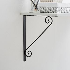 Consola raft FORM, otel, 25 x 30 cm, negru