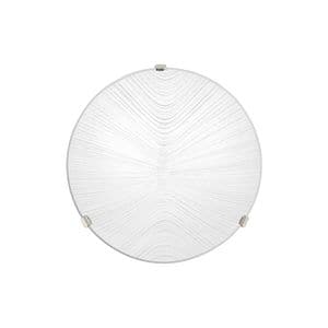 Plafoniera LED, E27, alb, metal si sticla, 25 cm    Klausen Rahos