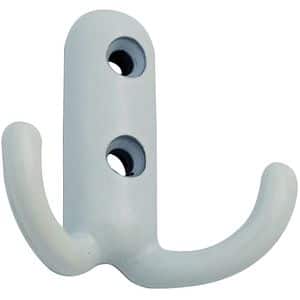 Cuier perete si mobilier, 2 agatatori, metal, alb