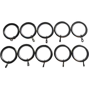 Set 10 inele perdea GOODHOME Antiki, metal, 3.8 cm, auriu