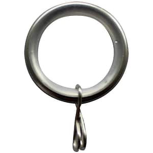 Set 10 inele perdea GOODHOME Athens, metal, 2.5 cm, gri