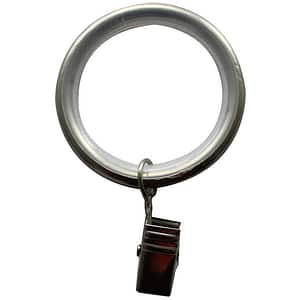 Set 10 inele perdea GOODHOME Athens, metal, 3.8 cm, gri